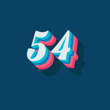 54 numaralı yaratıcı 3D poster