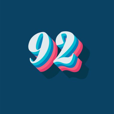 92 numaralı 3D grafik poster arkaplanı