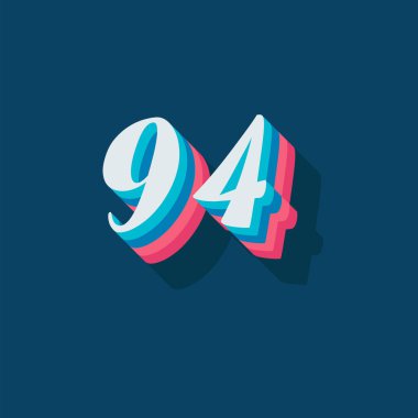 94 numaralı 3d grafik poster arkaplanı