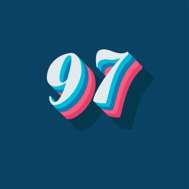 97 numaralı 3D grafik poster arkaplanı