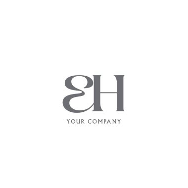 EH harfleri ortak logo vektör şablonu