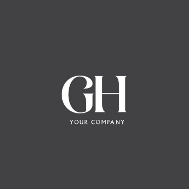 GH harfleri ortak logo vektör şablonu