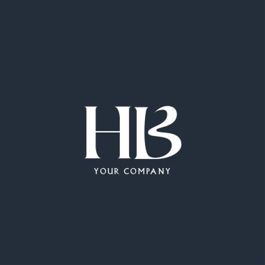 HB harfleri ortak logo vektör şablonu