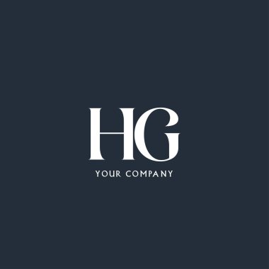 HG harfleri ortak logo vektör şablonu