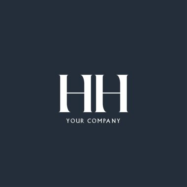 HH harfleri ortak logo vektör şablonu
