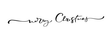 Beyaz arka planda izole edilmiş el yazısı yazması mutlu noeller. Vektör tatil illüstrasyon öğesi alıntısı. Xmas betiği kaligrafik ifadesi.