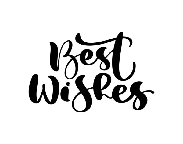 Best Wishes Vector Hand Lettering Positive Calligraphy Quote Text Christmas — Vector de stock
