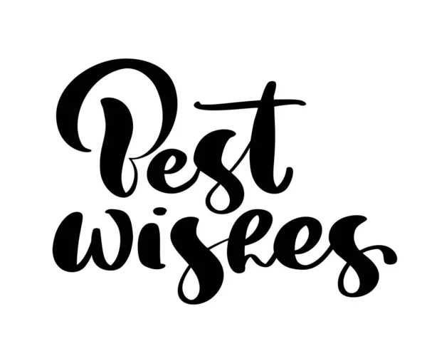 Best Wishes Vector Hand Lettering Positive Calligraphy Quote Text Christmas — Vector de stock