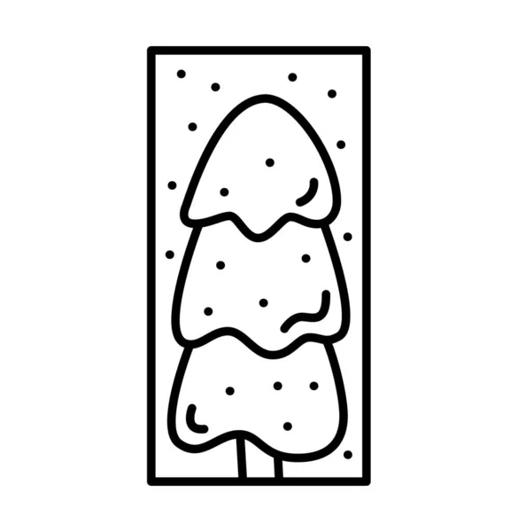 Різдвяні Пригоди Векторна Композиція Ялинка Снігу Логотип Зимового Святкового Конструктора — стоковий вектор