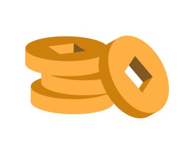 Kore Geleneksel Yeni Yıl Hattı Şanslı Renk Parası Seollal. Ay tebrik kartı, davet, poster için sanat vektör illüstrasyonu.