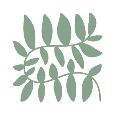 Groovy 70s hippie spring branch print. Positive floral illustration. Aesthetic flat melting organic Groovy hippie funny boho style. Pastel palette.