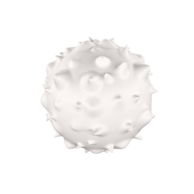 Beyaz kan hücresi 3D gerçekçi simge analizi. Beyaz arkaplanda kırpma yolu ile lökosit tıbbi illüstrasyon.