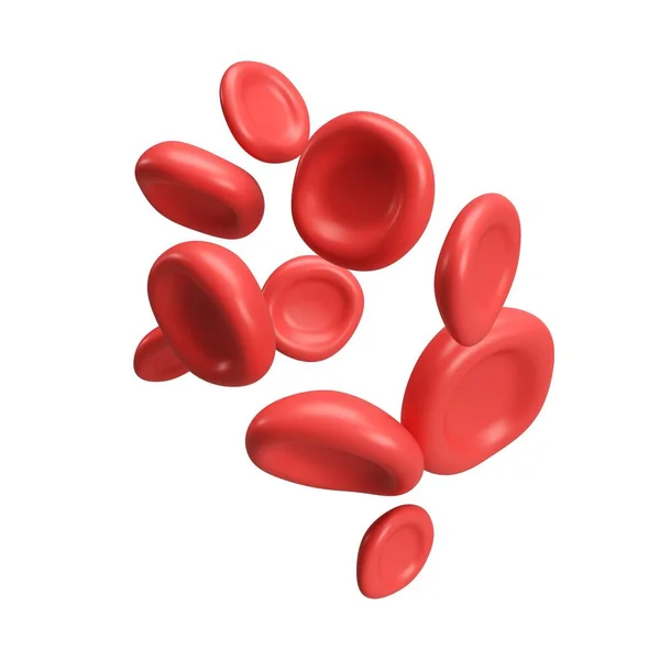 Proudění Červených Krvinek Železné Krevní Destičky Erytrocyty Realistické Lékařské Analýzy — Stock fotografie