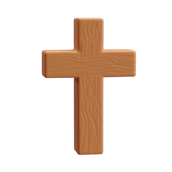 Ikon Träkors Symbol För Jesu Kristi Uppståndelse Han Uppstånden Påsk — Stockfoto