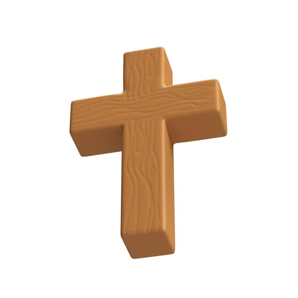 Icono Que Representa Cruz Madera Símbolo Resurrección Jesucristo Resucitado Ilustración —  Fotos de Stock