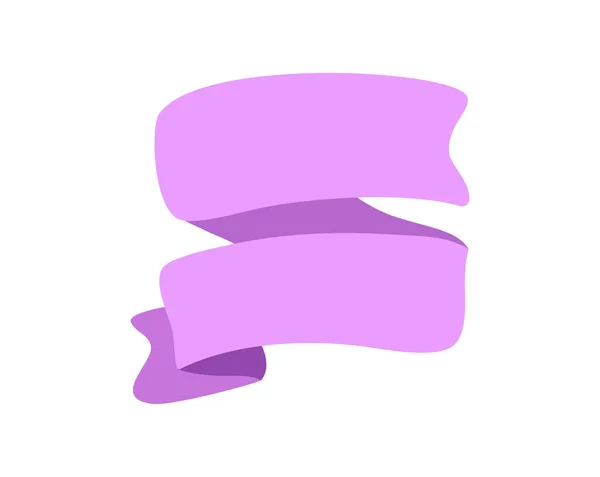 Ícone Banner Fita Lilac Elemento Design Web Ilustração Vetorial Desenhada —  Vetores de Stock