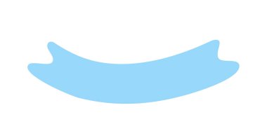 Mavi kurdele simgesi, web tasarım unsuru. El çizimi vektör çizimi. İş metniniz, tebrik kartınız ve tatilleriniz için yer.