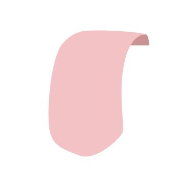 Pembe kurdele işareti simgesi, web tasarım unsuru. El çizimi vektör çizimi. İş metniniz, tebrik kartınız ve tatil kopyalarınız için yer.