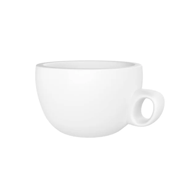 Fotorealistische Weiße Tasse Symbol Mockup Rendering Design Template Für Mock — Stockfoto