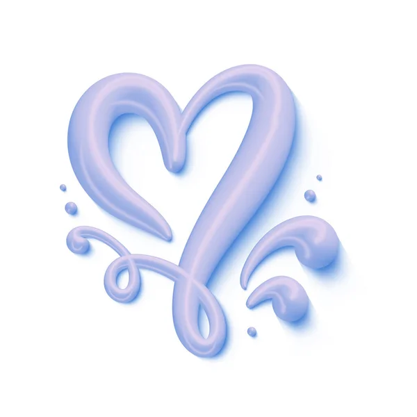 Caligrafía Corazón Amor Aislado Fondo Png Transparente Inscripción Romántica Feliz — Foto de Stock