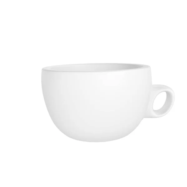 Fotorealistische Weiße Tasse Symbol Mockup Rendering Design Template Für Mock — Stockfoto