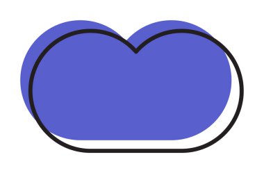 Moda vektörü minimalist geometrik çizgi leylak rengi temel bulut elementi. Soyut figür Bauhaus formunu şekillendir. Retro stil desen çizimi. Modern tasarım posteri, kapak, kart tasarımı.