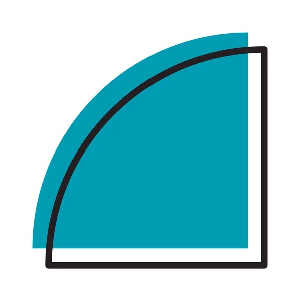 Trendy Vector Minimalistische Geometrische Lijnkleur Basiselement Vorm Abstracte Figuur Bauhaus — Stockvector