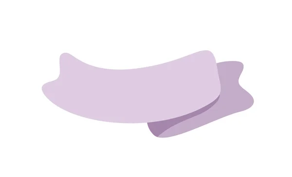 Light Lilac Ribbon Banner Icon Web Design Element Hand Drawn — Stock Vector
