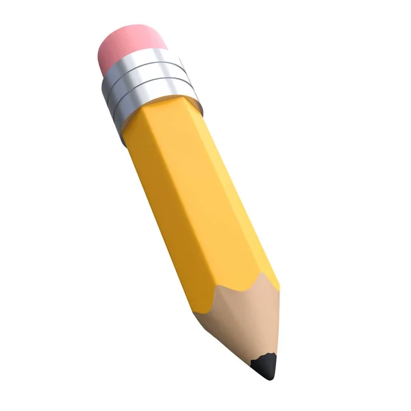 Realistic Pencil Eraser Icon Colored Drawing Painting Tool Education Studies — Stock Photo, Image