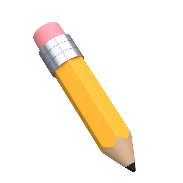 Realistyczny Ołówek Ikoną Kasera Kolorowe Narzędzie Rysowania Malowania Edukacji Studiów — Zdjęcie stockowe