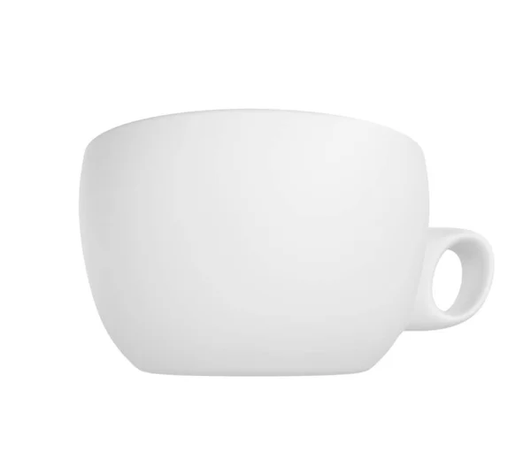 Photo Realistic White Cup Icon Mockup Rendering Design Template Mock — Stock Photo, Image