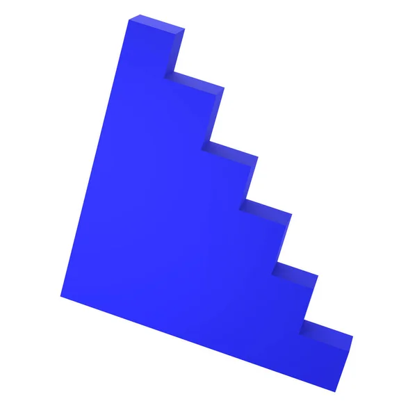 Donkerblauw Abstracte Trap Scène Geïsoleerd Met Clipping Pad Architectonische Structuur — Stockfoto