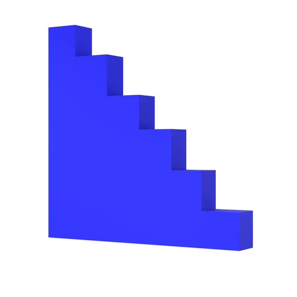 Абстрактная Сцена Темно Синей Лестницы Изолированной Вырезанной Дорожкой Архитектурное Сооружение — стоковое фото