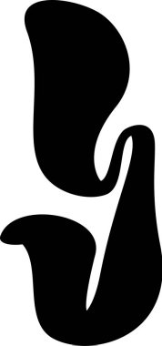 Alfabedeki sıvı vektör harfini göster. Sosyal medya, web tasarımı, poster, afiş, tebrik kartı için büyük harf elementi. Sıvı abc.