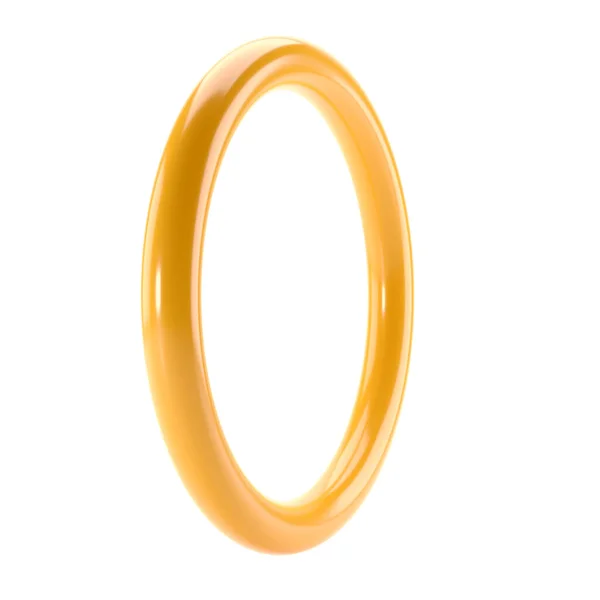 Abstrakte Form Gold Metall Dünne Donut Geometrisches Element Realistische Glänzende — Stockfoto