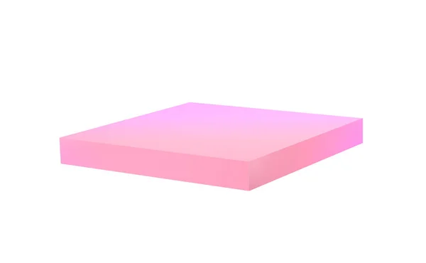 Металевий Прямокутник Абстрактний Геометричної Форми Подіум Реалістичний Глянсовий Рожевий Бузковий — стокове фото
