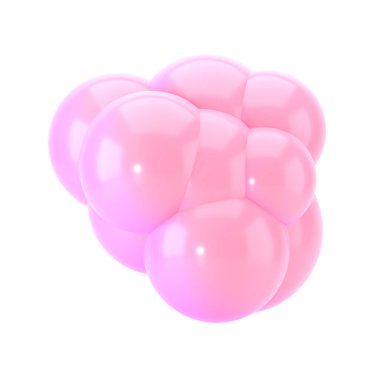 Küresel elementle üç boyutlu soyut sıvı. Sıvı maddenin gerçekçi çizimi. Moda afişi ya da poster tasarımı. Gelecek arkaplanı kırpma yolu ile izole edildi.