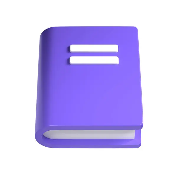 Фиолетовый Милый Пустой Блокнот Книга Канцелярские Принадлежности Школы Изолированный Фон — стоковое фото