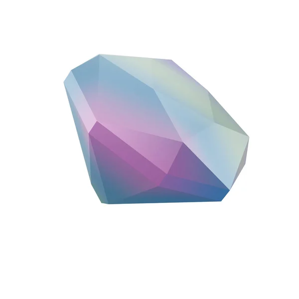 Abstrakt Form Metall Diamant Geometrisk Realistiska Glänsande Lutning Färg Lyx — Stockfoto