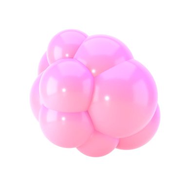 Küresel elementle üç boyutlu soyut sıvı. Sıvı maddenin gerçekçi çizimi. Moda afişi ya da poster tasarımı. Gelecek arkaplanı kırpma yolu ile izole edildi.