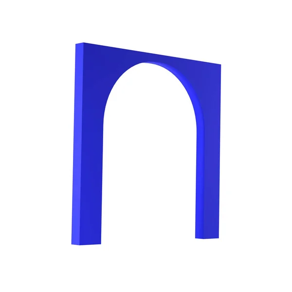 Azul Escuro Cena Arco Realista Isolado Com Caminho Recorte Estrutura — Fotografia de Stock