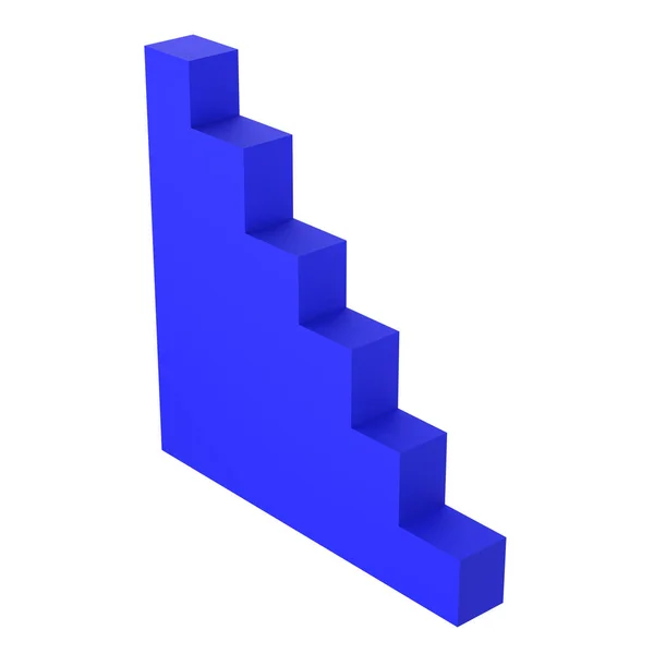 Abstract Dark Blue Stairs Scene Isolated Clipping Path Architectural Structure — Stock Photo, Image
