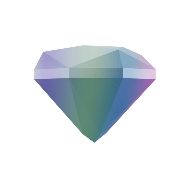 Abstraktní Tvar Kovový Diamant Geometrický Realistické Lesklý Gradient Barva Luxusní — Stock fotografie