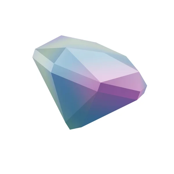 Abstraktní Tvar Kovový Diamant Geometrický Realistické Lesklý Gradient Barva Luxusní — Stock fotografie