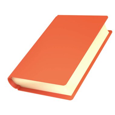 Okul için 3d kırmızı, şirin, boş not defteri kırtasiyesi kırpma yolu ile izole edilmiş arkaplan. Basit bir canlandırma. Posterler, pankartlar, takvimler için tasarım ögesi.