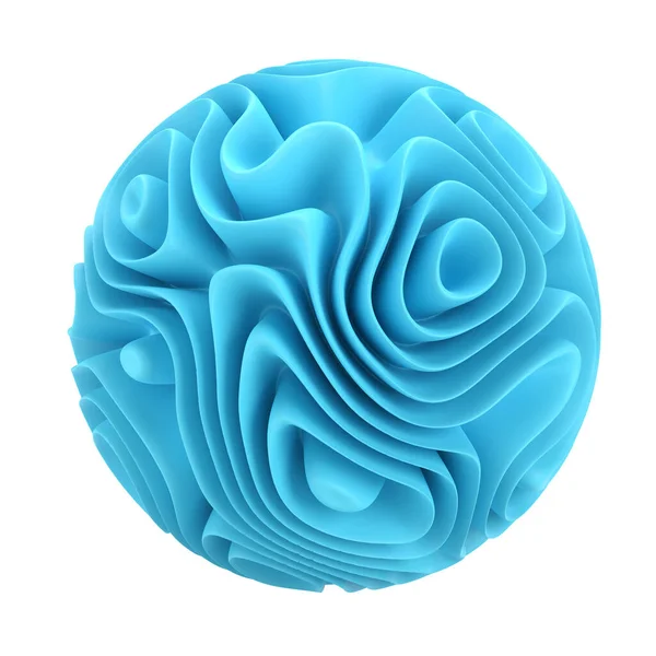 Forma Líquido Abstrato Com Forma Esférica Elemento Azul Ilustração Realista — Fotografia de Stock