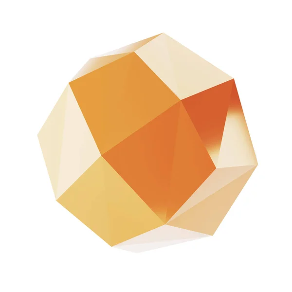 Element Abstracte Polygon Bal Gouden Geometrische Vorm Realistische Glanzende Luxe — Stockfoto