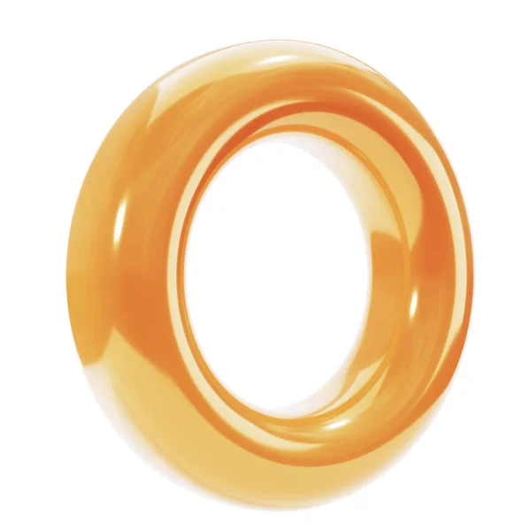Forma Abstrato Dourado Donut Geométrico Ilustração Design Decorativo Modelo Luxo — Fotografia de Stock