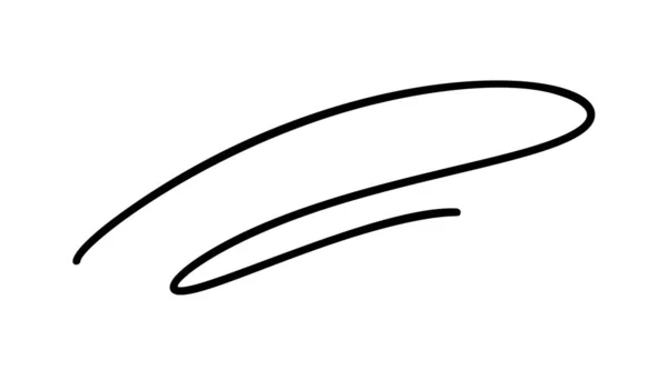 Чорна Абстрактна Закручена Хвиля Каракулі Лінія Вектор Кучерявих Штрихів Пензля — стоковий вектор
