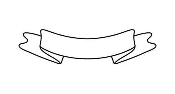 Ikona Wstążki Liliowej Element Projektowania Stron Internetowych Ręcznie Rysowany Wektor — Wektor stockowy